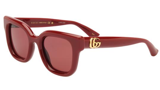 Lunettes de soleil Gucci Femme Rouge Ronde GG1828S Trois-Quart