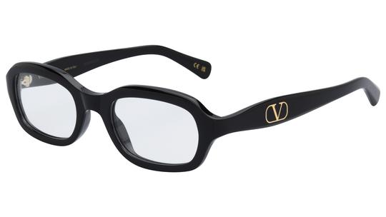 Lunettes de vue Valentino Femme Noir Rectangle Vg0011O Trois-Quart