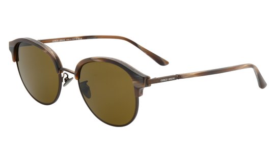 Lunettes de soleil Giorgio Armani Homme Marron Pantos Ar8215 Trois-Quart