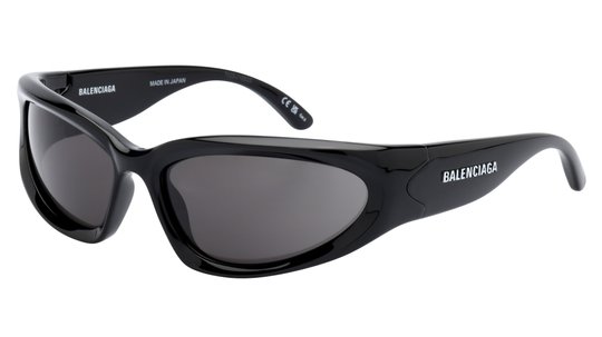 Lunettes de soleil Balenciaga Femme Noir Rectangle Bb0258S Trois-Quart