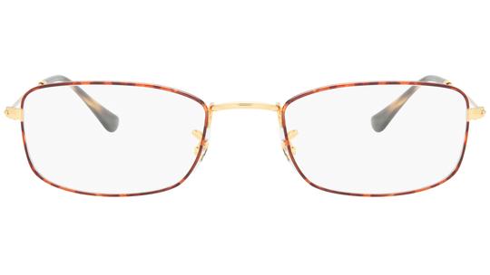 Lunettes de vue Ray-Ban Mixte Or Rectangle Rx6647 Face