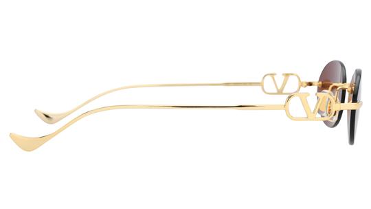 Lunettes de soleil Valentino Femme Or Ovale Vg0032S Droite