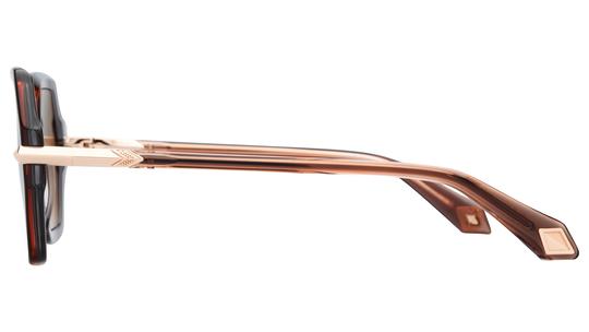 Lunettes de soleil ba&sh Femme Rose Carré lucile01 Gauche