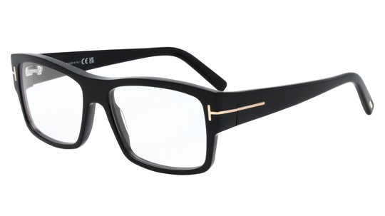 Lunettes de vue Tom Ford Homme Noir Carré Ft4941-B Trois-Quart