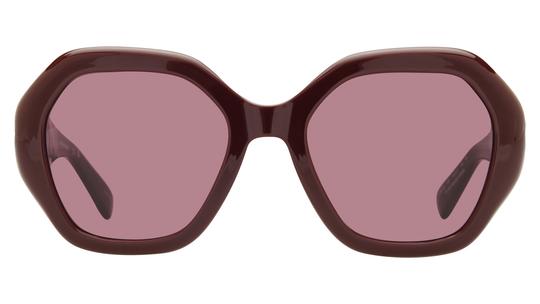 Lunettes de soleil Longchamp Femme Rouge Rectangle LO814S Face