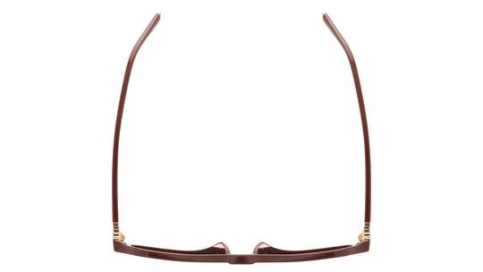 Lunettes de soleil Miu Miu Femme Rouge Rectangle MU Dessus