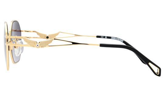Lunettes de soleil Zadig & Voltaire Femme Or Carré SZV463S Gauche