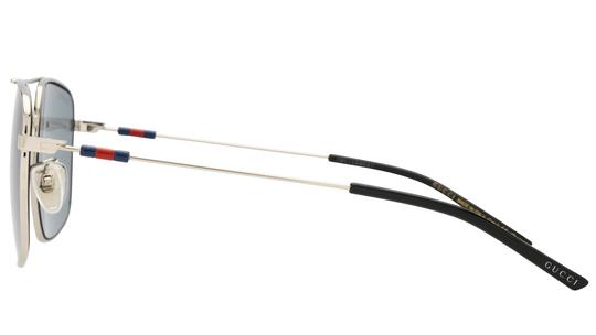 Lunettes de soleil Gucci Homme Argent Aviateur Gg2096Sa Gauche
