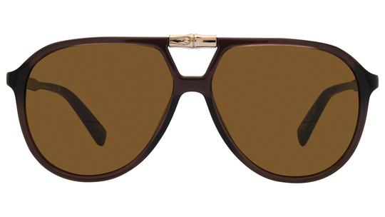 Lunettes de soleil Longchamp Femme Marron Aviateur lo800s Face