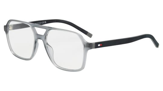 Lunettes de vue Tommy Hilfiger Homme Gris Aviateur Th2379 Trois-Quart