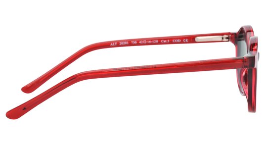 Lunettes de soleil Alternance Mixte Rouge Ronde Alt20201 Droite