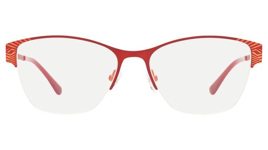 Lunettes de vue Baïa Femme Orange Rectangle Baa2606 Face