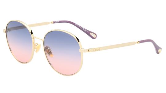 Lunettes de soleil Chloé Femme Or Carré CH0325S Trois-Quart