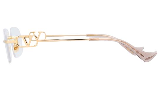 Lunettes de vue Valentino Femme Or Rectangle Vg0034O Gauche