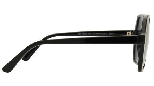 Lunettes de soleil Alternance Femme Noir Tonneau alt25202 Droite