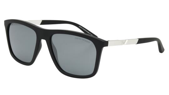 Lunettes de soleil Emporio Armani Homme Noir Rectangle EA4237 Trois-Quart