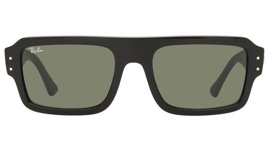 Lunettes de soleil Ray-Ban Mixte Noir Rectangle rb4454 Face