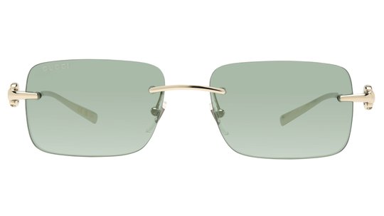 Lunettes de soleil Gucci Homme Argent Rectangle Gg1703S Face