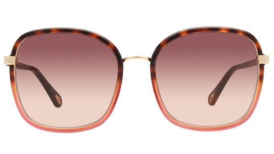 Lunettes de soleil Chloé Femme Rouge Rectangle CH0031S Face