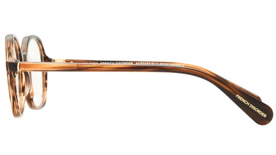 Lunettes de vue French Disorder Femme Marron Carré Fd2506 Gauche