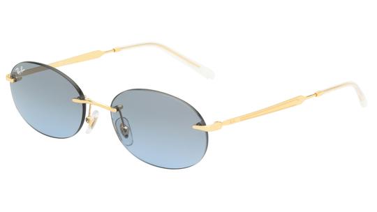 Lunettes de soleil Ray-Ban Mixte Or Ovale RB3767 Trois-Quart