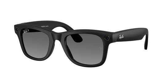 Lunettes de soleil Ray-Ban Meta Mixte Noir Carré Rw4012 Gauche