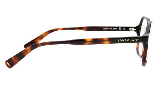 Lunettes de vue Longchamp Femme Noir Carré LO2740N Droite