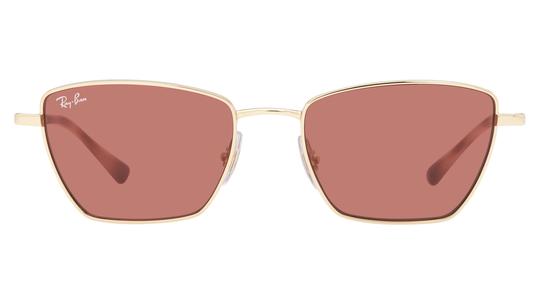 Lunettes de soleil Ray-Ban Mixte Or Papillon rb3783 Face