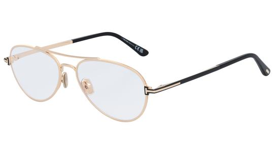 Lunettes de vue Tom Ford Homme Or Aviateur ft6128-b Trois-Quart