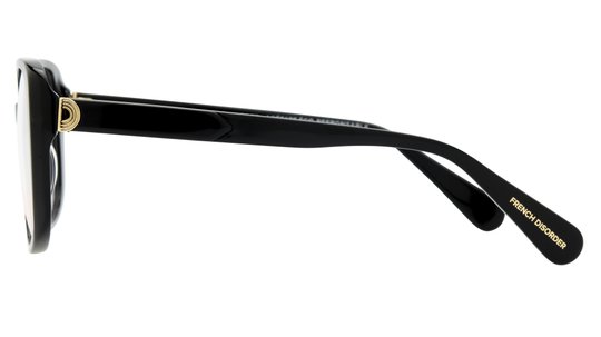 Lunettes de vue French Disorder Femme Noir Carré Fd2502 Gauche