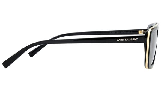 Lunettes de soleil Saint Laurent Mixte Noir Rectangle Sl825 Droite