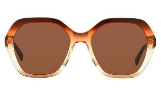 Lunettes de soleil Longchamp Femme Marron Rectangle lo759s Face