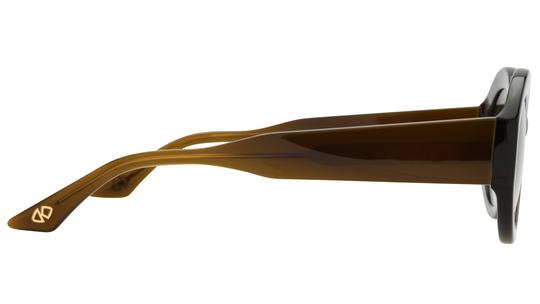 Lunettes de soleil Signature Krys Femme Vert Ovale Espiegle Droite