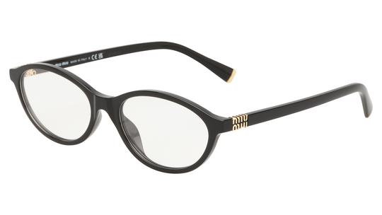 Lunettes de vue Miu Miu Femme Noir Ovale Mu Trois-Quart