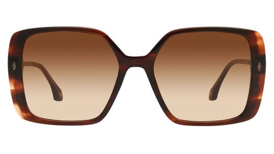 Lunettes de soleil ba&sh Femme Écaille Rectangle LIANE Face