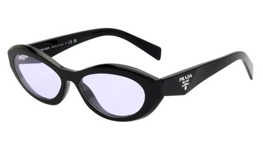 Lunettes de soleil Prada Femme Noir Rectangle Pr26Zs Trois-Quart