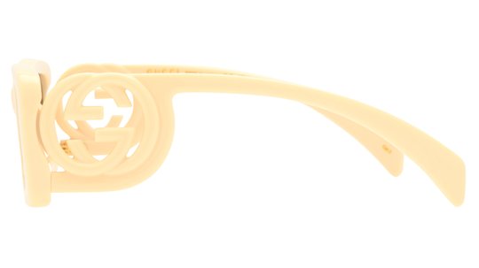 Lunettes de soleil Gucci Femme Blanc Rectangle GG1325S Gauche