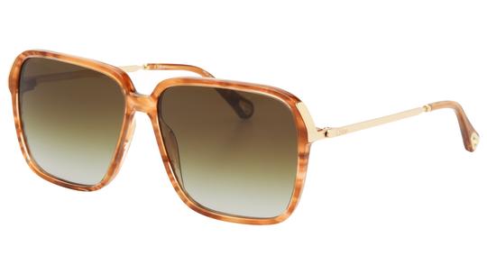 Lunettes de soleil Chloé Femme Écaille Carré Ch0405S Trois-Quart