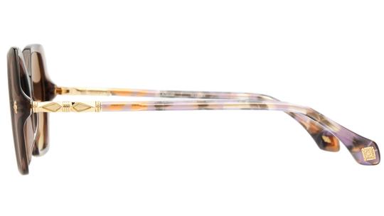 Lunettes de soleil ba&sh Femme Marron Rectangle LEONCE Gauche