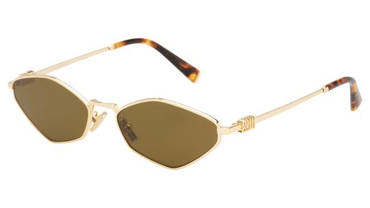 Lunettes de soleil Miu Miu Femme Or Angulaire MU Trois-Quart