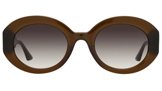 Lunettes de soleil Signature Krys Femme Vert Ovale Espiegle Face