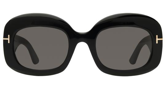 Lunettes de soleil Tom Ford Femme Noir Rectangle FT1219 Face