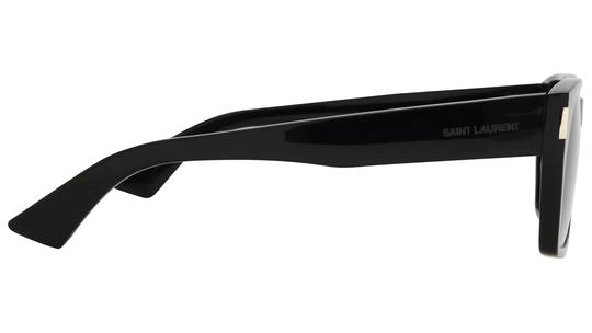 Lunettes de soleil Saint Laurent Mixte Noir Rectangle SL Droite