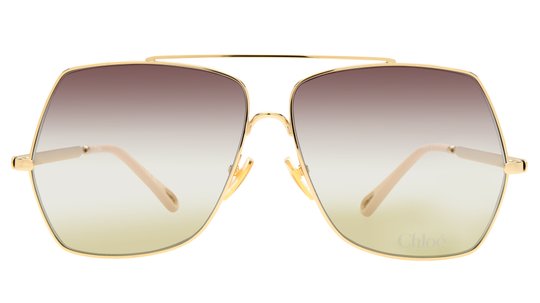 Lunettes de soleil Chloé Femme Or Carré Ch0278S Face