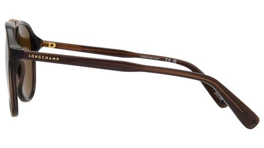 Lunettes de soleil Longchamp Femme Marron Aviateur lo800s Gauche