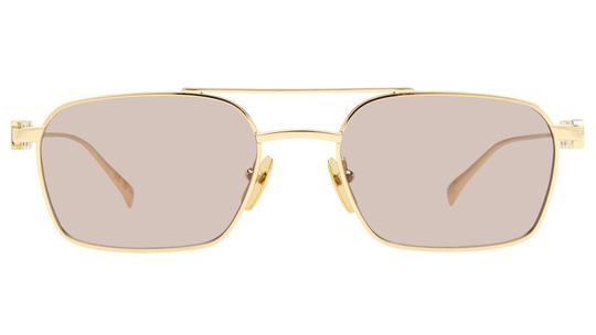 Lunettes de soleil Gucci Femme Or Rectangle GG1804S Face