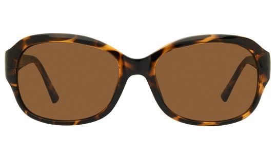 Lunettes de soleil Alternance Femme Écaille Rectangle alt18205 Face