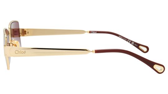 Lunettes de soleil Chloé Femme Or Rectangle ch0354s Gauche