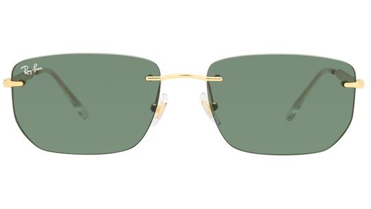 Lunettes de soleil Ray-Ban Mixte Or Rectangle RB3768 Face