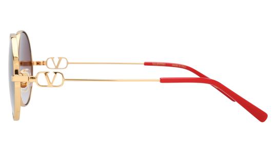Lunettes de soleil Valentino Femme Or Ronde Vg0027S Gauche